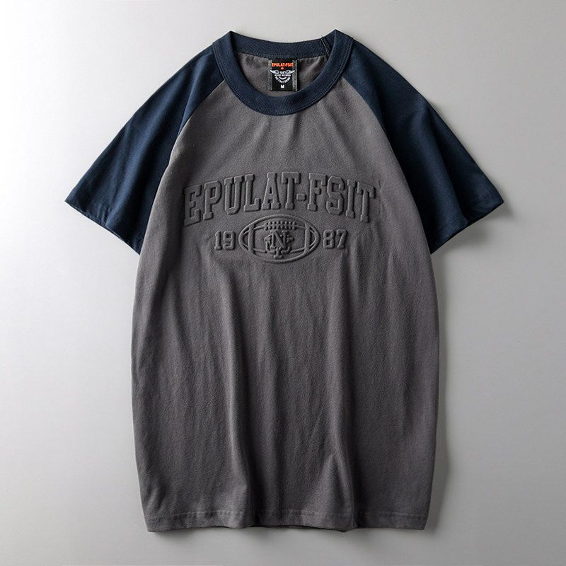 Foreign Trade Tail Order Cut Label Retro Short Sleeve Export T-shirt
