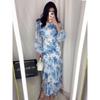 2025 Spring European & American Style Small Floral Chiffon Dress for Women