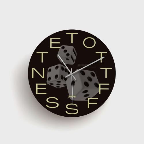 [OREADER] OREADER Archive Clock Dice Wall Clock NONE