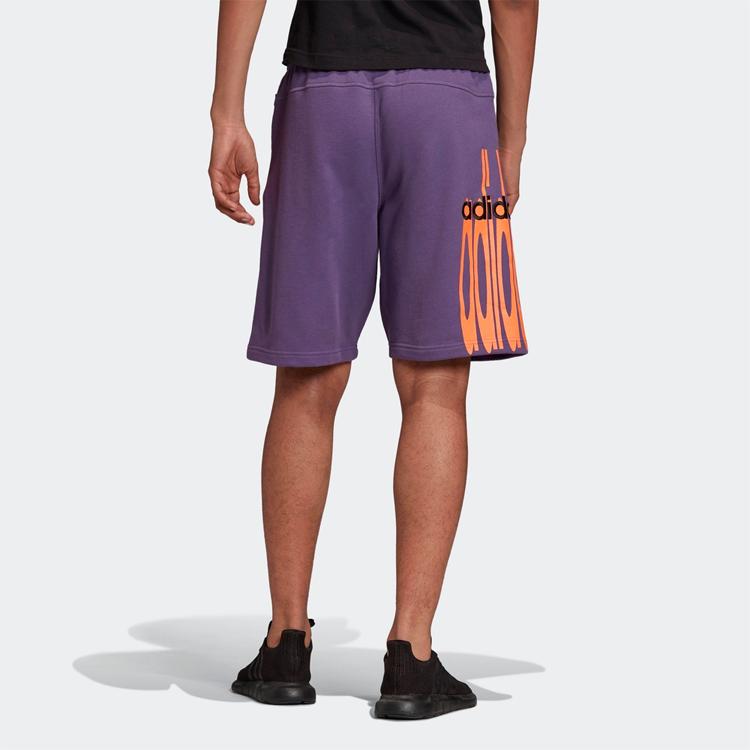 Adidas Originals Trefoil Logo Print Running Shorts Men Shorts Tech-Purple FM2237