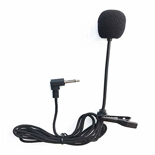Universal Lavalier Collar Clip Headset Microphone 3.5mm Interview Voice Mic