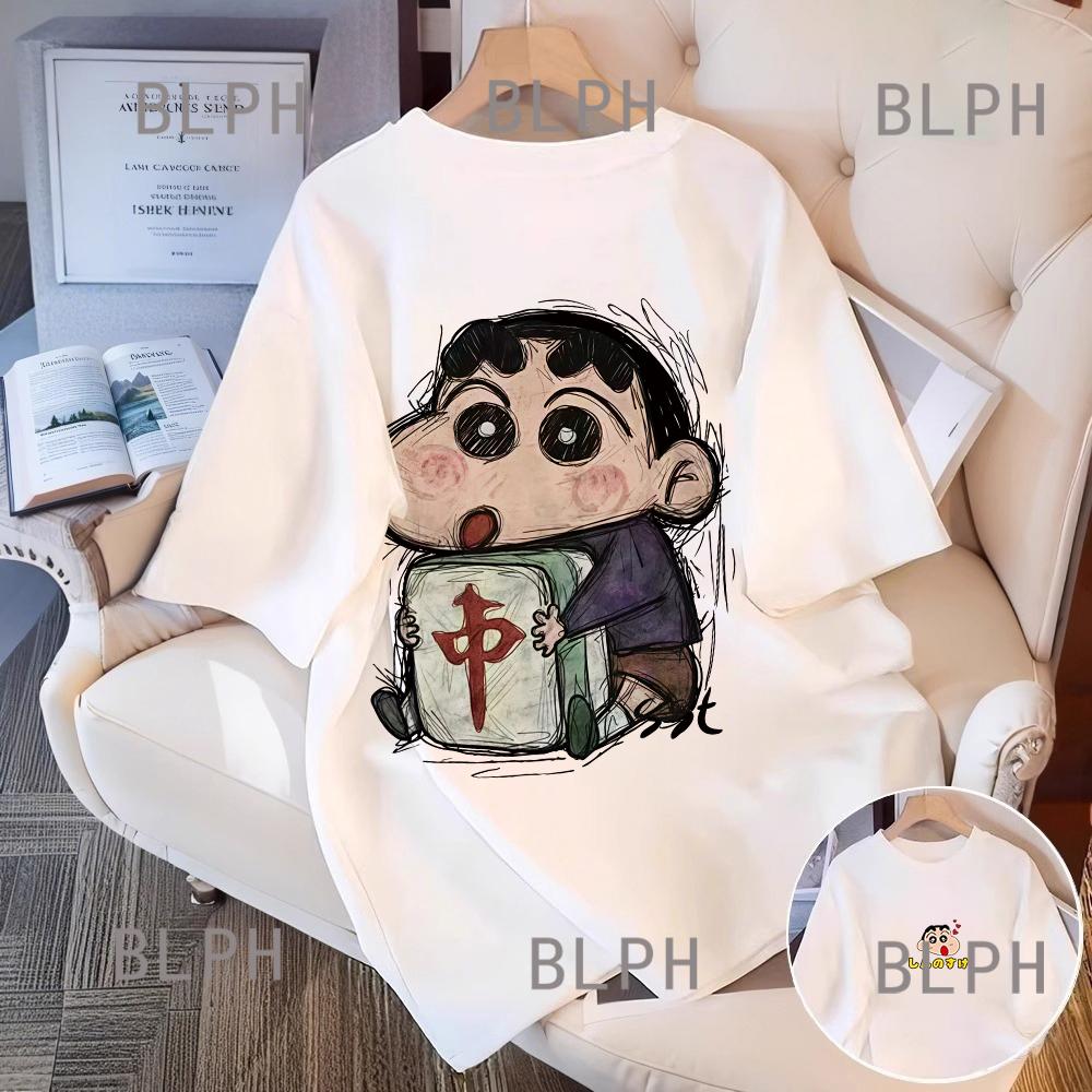 Summer Crayon Xiao Xin Parent-child T-shirt Family Cute Fashion Cotton Children Adult Ladies Anime Surrounding T-shirt