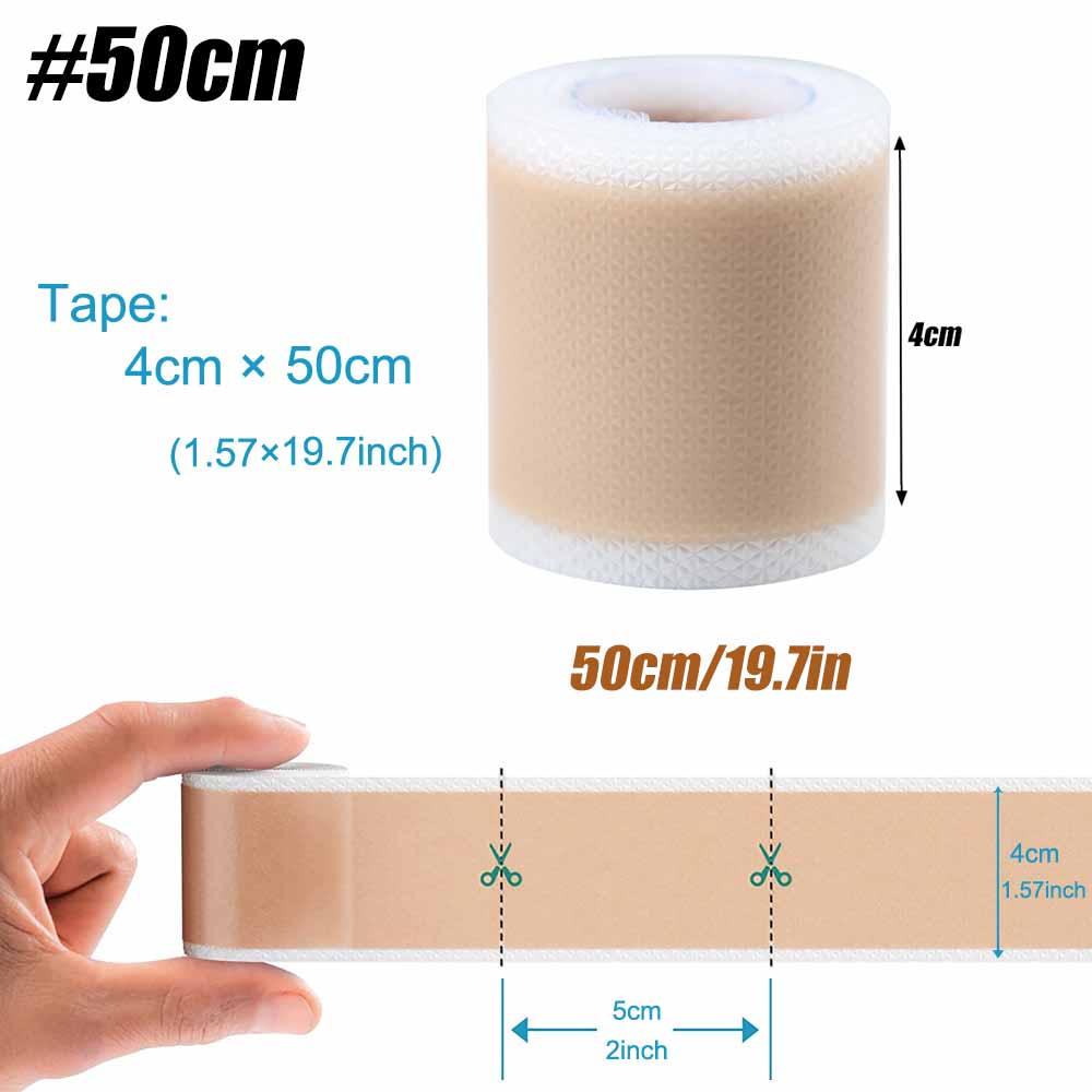 

1 Roll Easy-Tear Silicone Gel Tape Roll - Medical Grade Wound Dressing, Sticky Bandage, Latex-Free, Adhesive, Soft Flexible