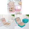 Fashion Mini Jewelry Box With Upgraded Pu Leather For Earrings And Necklace Storage