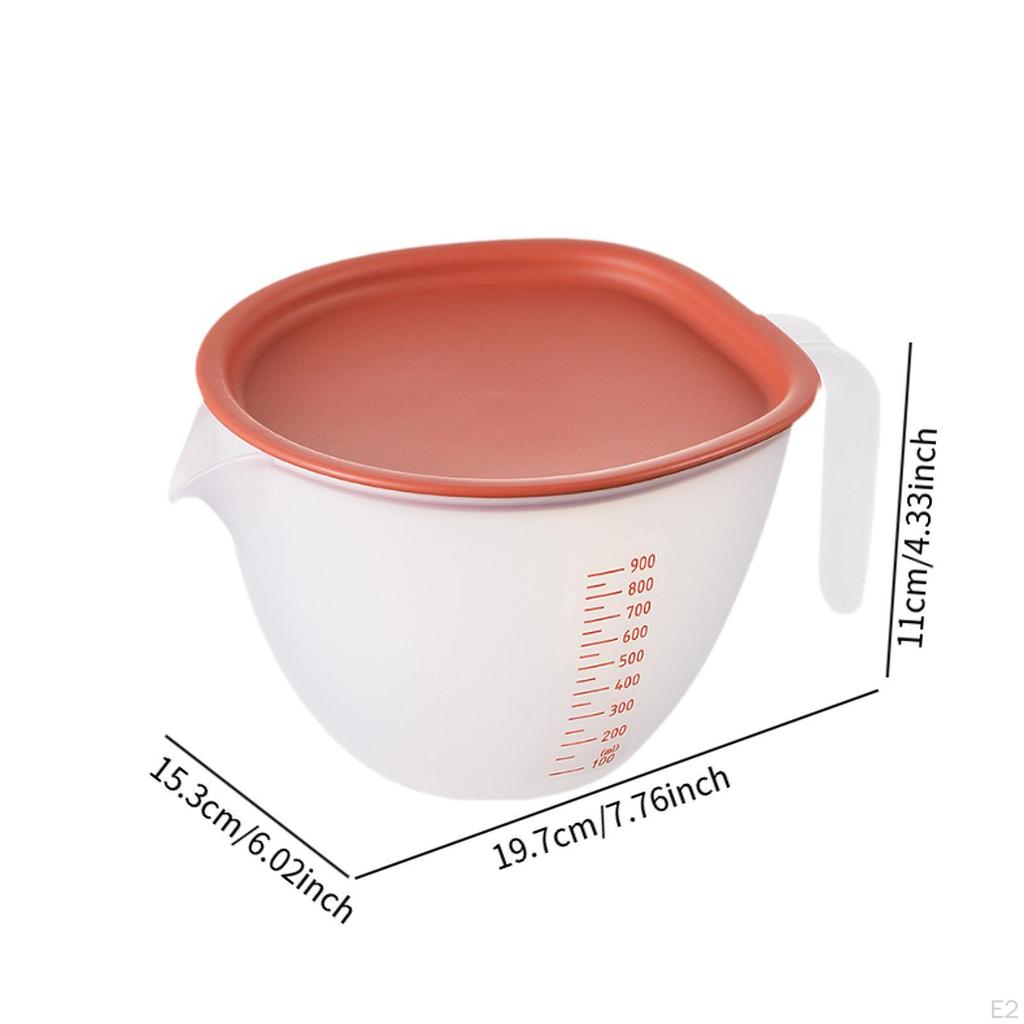 Kubek do pieczenia, Gadżety do miski na płyny, 1L Kuchenna miska do mieszania, ubijak do jajek do domu