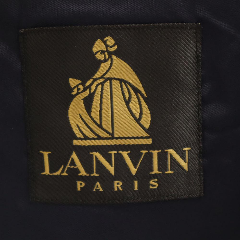 LANVIN 80s 90s Old double tailored jacket 48-45 Navy blazer Men's Used