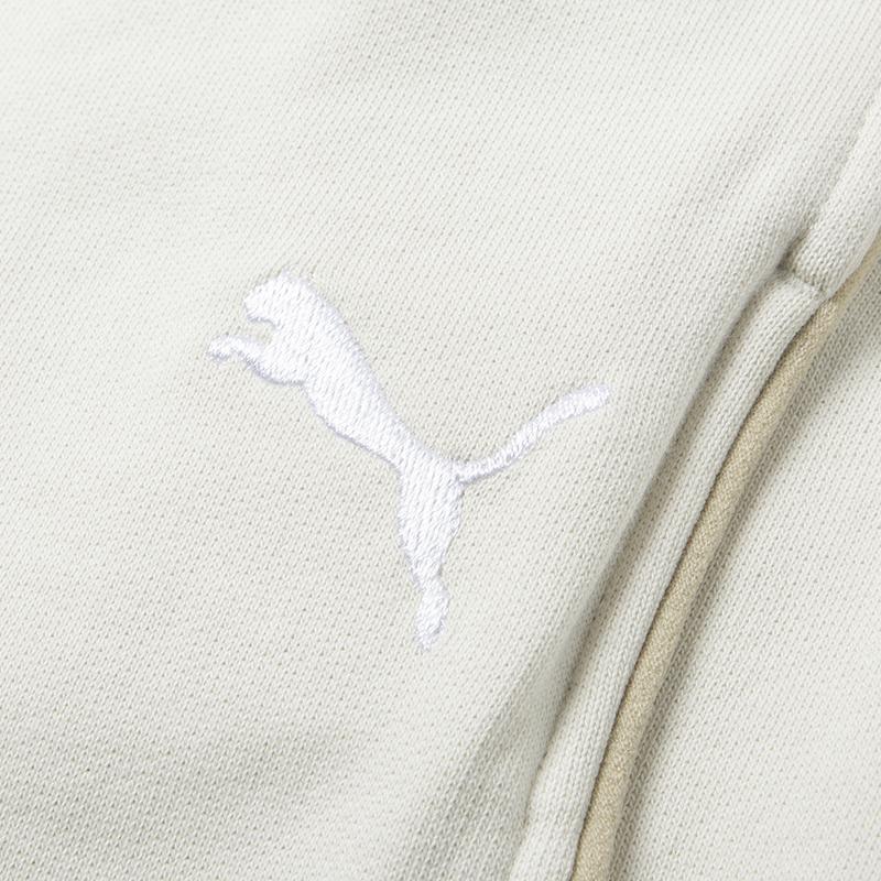 Puma Solid Color High Waist Knitted Sports Pants Women Bottoms White 682160-87