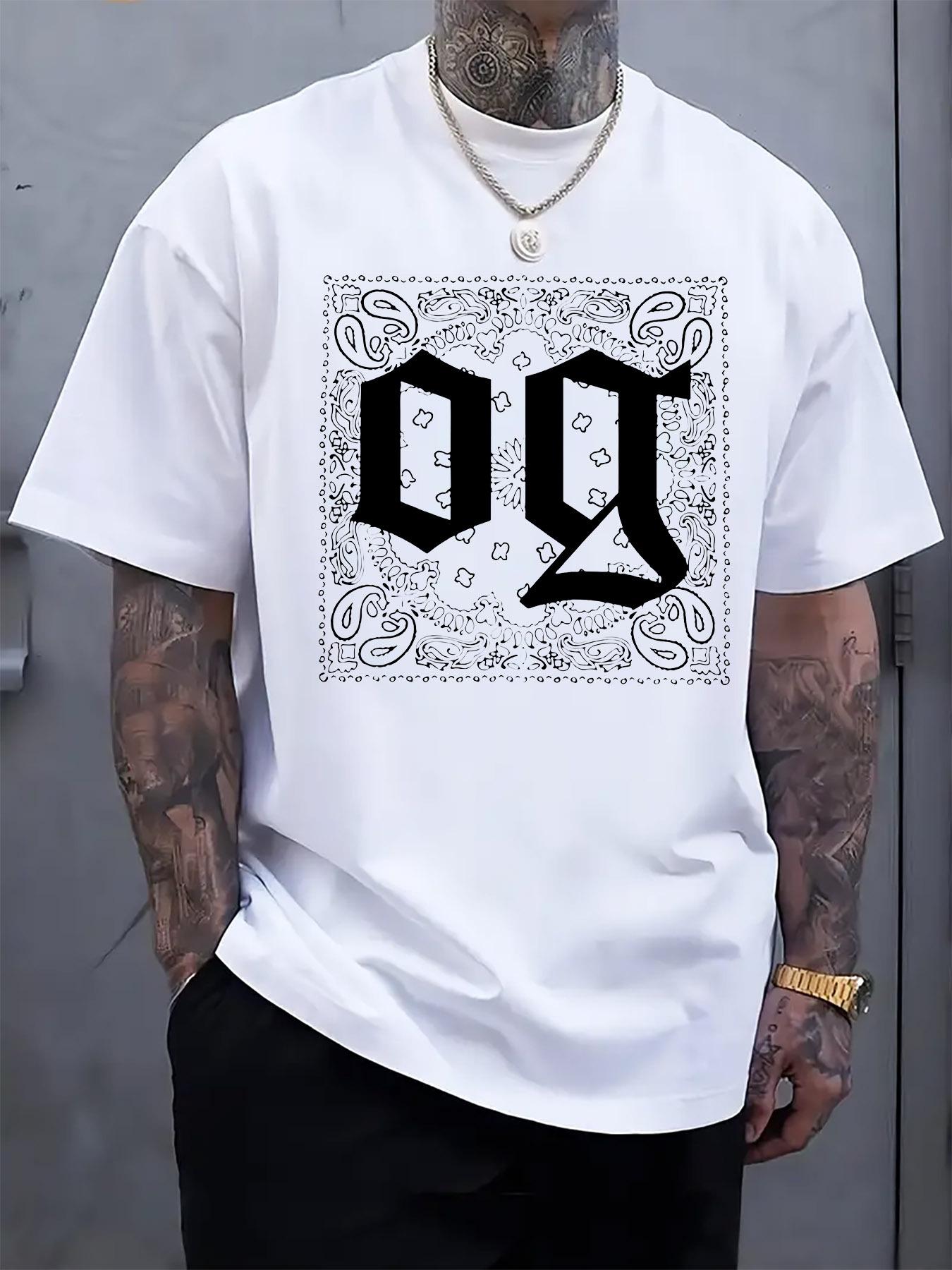 Casual Crew Neck Tshirt with OG Cashew Flower Print XXXXL