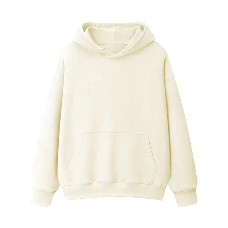 Fleece Thickened Loose Hooded Sweater Women's Autumn and Winter Warm Student Couple Solid Color Jacket Women's Clothing