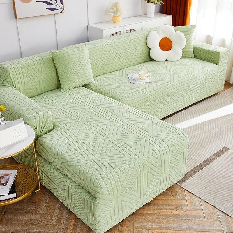 Elastisk sofatrekk til stue setetrekk justerbart sofatrekk L-formet sofatrekk møbelbeskytter hjemmedekor