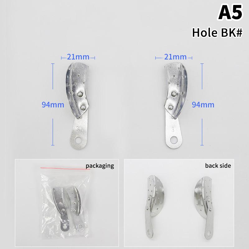 2Pcs Upper And Lower Autoclavable Teeth Tray Teeth Holder Aluminum Alloy Dental Impression Trays Lab Equipment Dentist Tool