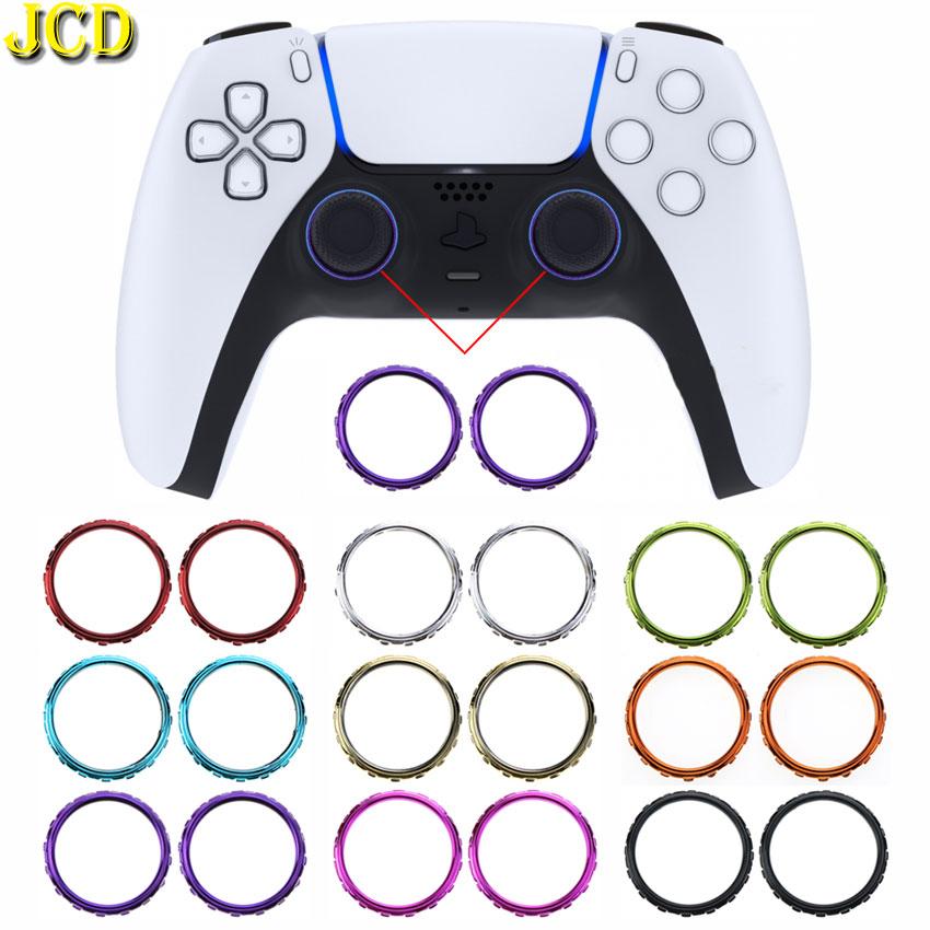 JCD 2ks Náhradní příslušenství Chromované kroužky na analogové páčky pro ovladač Sony Playstation 5 DualSense 5 PS5