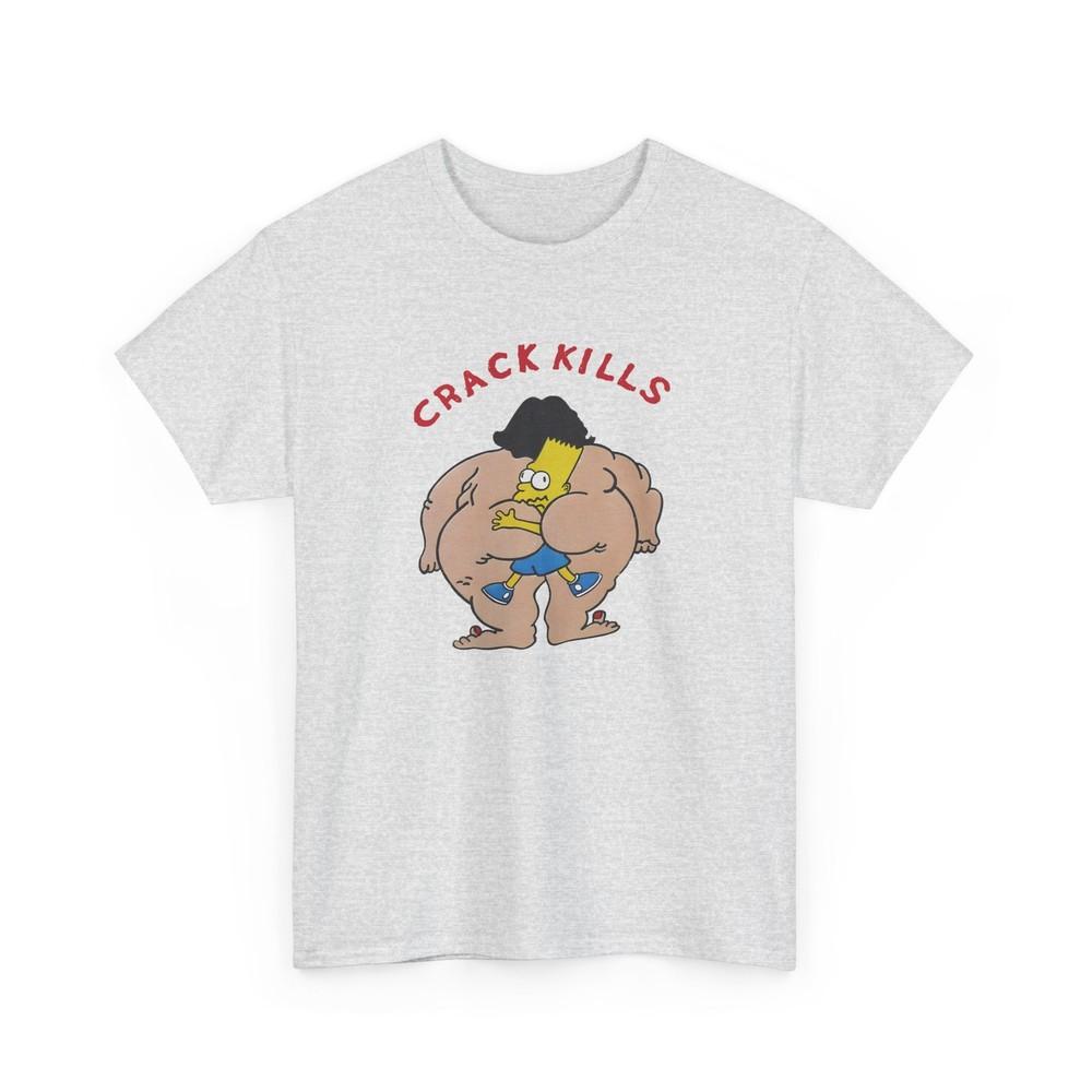 

bart simpson crack kills parody vintage reproduction tshirt 2XL