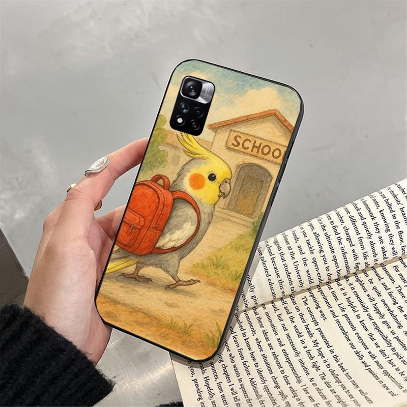 Phone Case For Xiaomi Redmi note 14 Pro 14 13 12 11 10 Pro 14S 12S 11S Redmi 14C 13C 10 Cockatiel bird