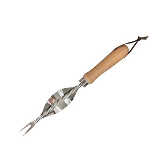 Gardening Weeding Tool Stainless Steel Precision Weeder with Durable Wooden Handle Easy Weed Removal Digging Tool for Balcony Yard