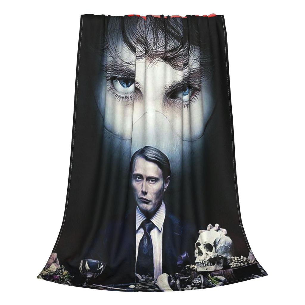Hannibal Mads Mikkelsen Horror Movie Merch Blankets Fleece Sofa Throw Blanket for Couch Bedding Outdoor Throws Bedspread Quilt