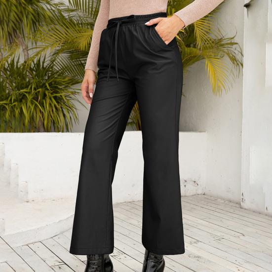 high waisted drawstring pants
