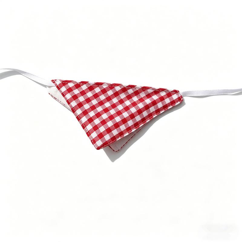 Baby Doll Triangle Scarf and Bib - Plaid/Solid Color Options