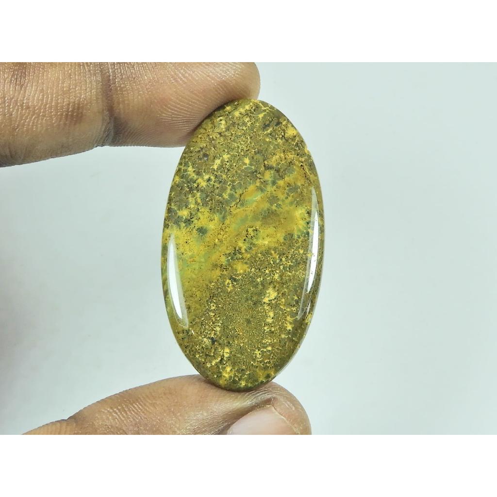 22X42X04MM Natural Ocean Jasper Oval Shape Cabochon Loose Gemstone 40Cts. G-338