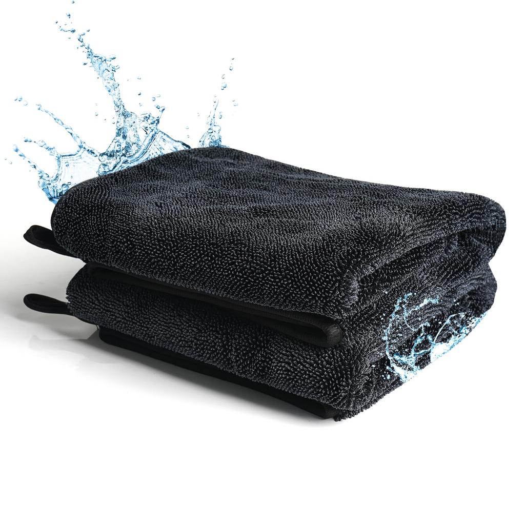 MIKKUPPA Car Wash Microfiber Car Wash Super Absorbent Microfiber Cleaning and Wiping Cloths with 50cm X Set of 2 Towels, Cloths, Towels, Cloths,