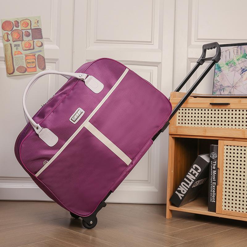 Korean Style Large Travel Trolley Bag - Lightweight, Foldable Carry-On for Women, Men & Students