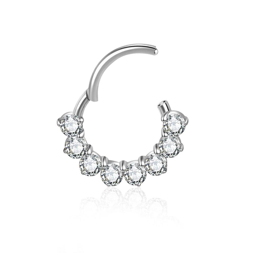 F136 Titanium Alloy Women's Earrings Cross-Border Luxury Body Piercing Jewelry Hot Sale Entry Level Luxury Piercing Jewelry