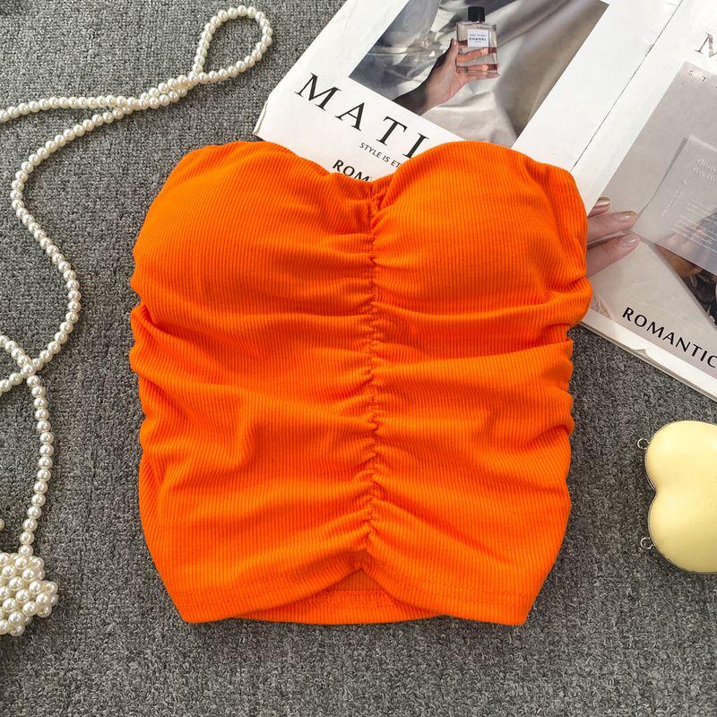 Pure Sweet Sexy Sexy Short Chest-Wrapped Vest Women's Outerwear Stylish Silm Bottoming Sleeveless Tube Top Tops