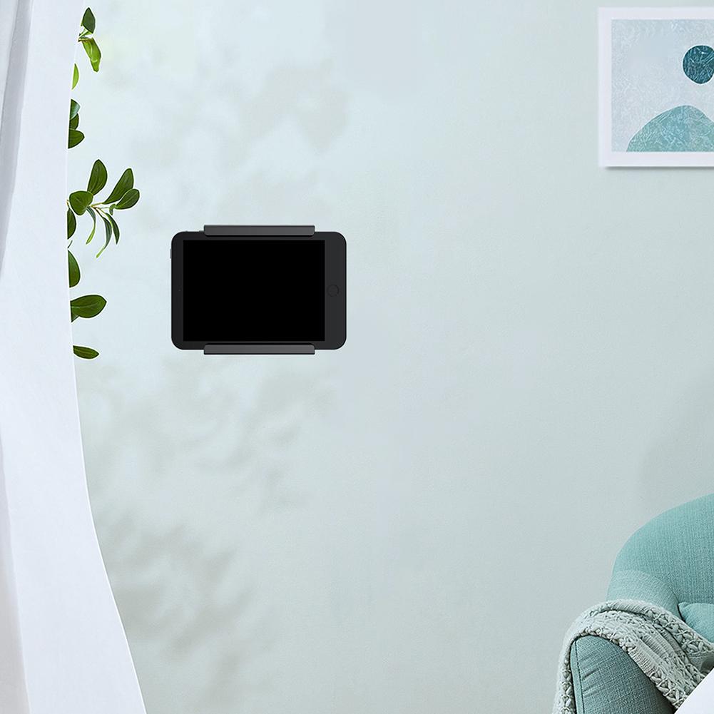 2 ks Univerzální nástěnný držák na tablet Pevně připevněný lepidlem/šroubem Nástěnný držák na tablet pro iPad/iPhone 15 14/Kindle E-Reader