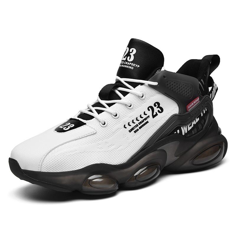 

Spring men s high-top sports shoes trendy high-quality actual basketball shoes real popcorn mesh men s shoes 39 білий