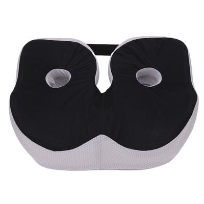 Seat Cushion Black Breathable Memory Foam Chair Cushion for Office Long Sitting Hours