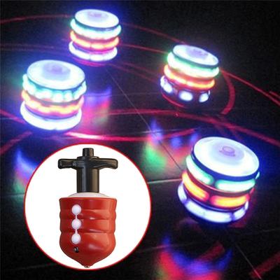Kolorowy błysk LED Light Spinning Top Laser Muzyka Żyroskop Dzieci Drewno Świecące Muzyka Żyroskop