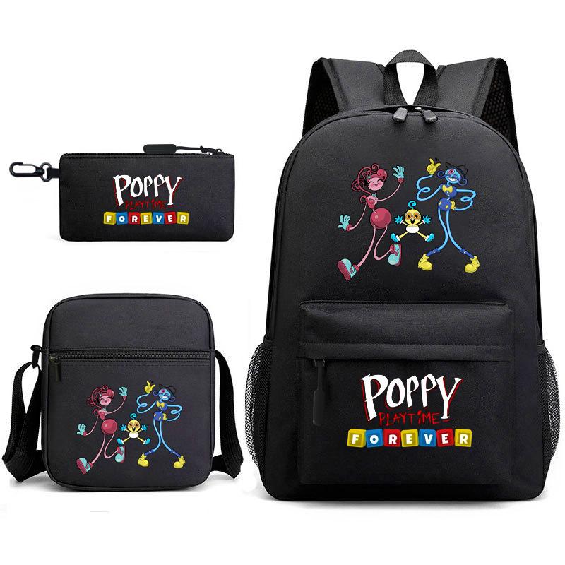 Poppy's Game Time Starry Sky Elementary School Bag Nightmare Animal Large Capacity Backpack Three-piece Set
