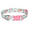 Printed flower pet collar x medium and large dog collar