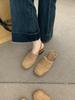 First Encounter Bohemian Style Linen Woven Breathable After Empty Bag Head Half Slippers Women'S Flat Bottom Outer Wear