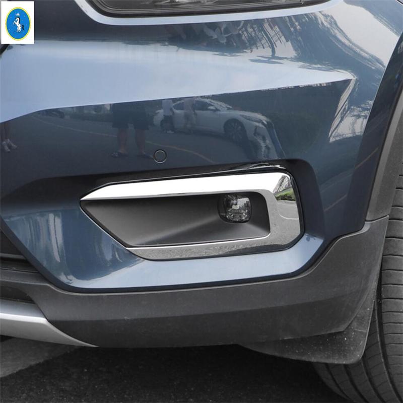 Chrome Auto Exterior Front Fog Lights Lamp Foglight Decoration Cover Trim Frame Sticker Accessories For Volvo XC40 2018 - 2024