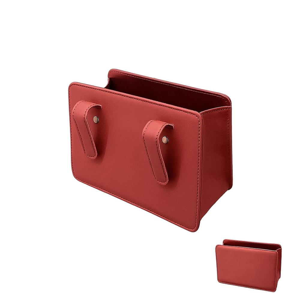 Solid Color Car Trash Bin Multifunctional Seatback Hanging Storage Box Car Interior Accessory