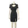 GRAXIA Cabaret Midi Perfect for Hostess and Short Keyhole Showing Off Sheer Size M Dress, Dress, Hostesses, Clubs, Lounges, Sleeves, Slit, Neck, Skin,