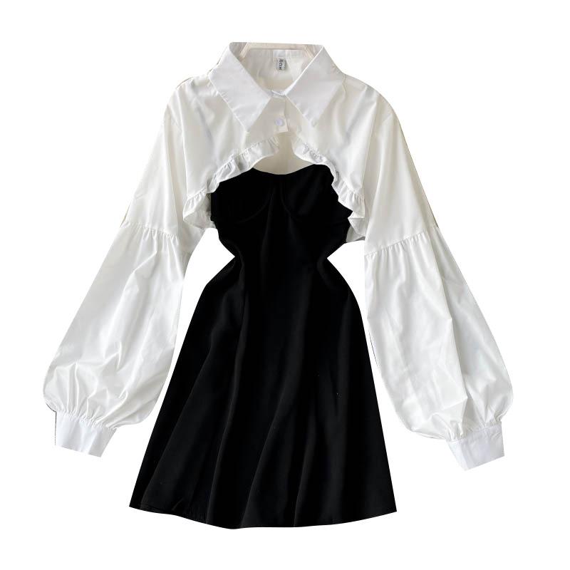 black long sleeve v neck prom dress A-Line V-Neck Long Sleeves Split-Side Black Prom Dress With Appliques US4 / Custom Color