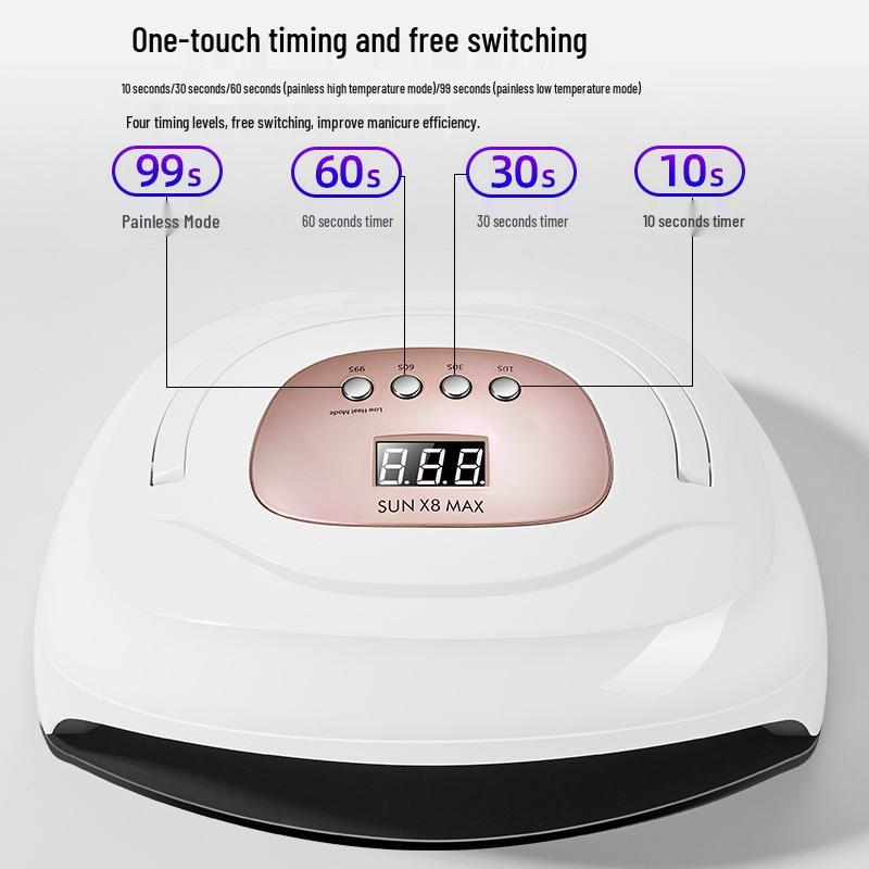 X8 MAX High-Power Smart Phototherapy Nail Lamp for Nail Art Drying