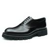 Leather Dress Leather Shoes Business Casual Thick Sole Heightening Block Engraved Wedding Men'S Shoes