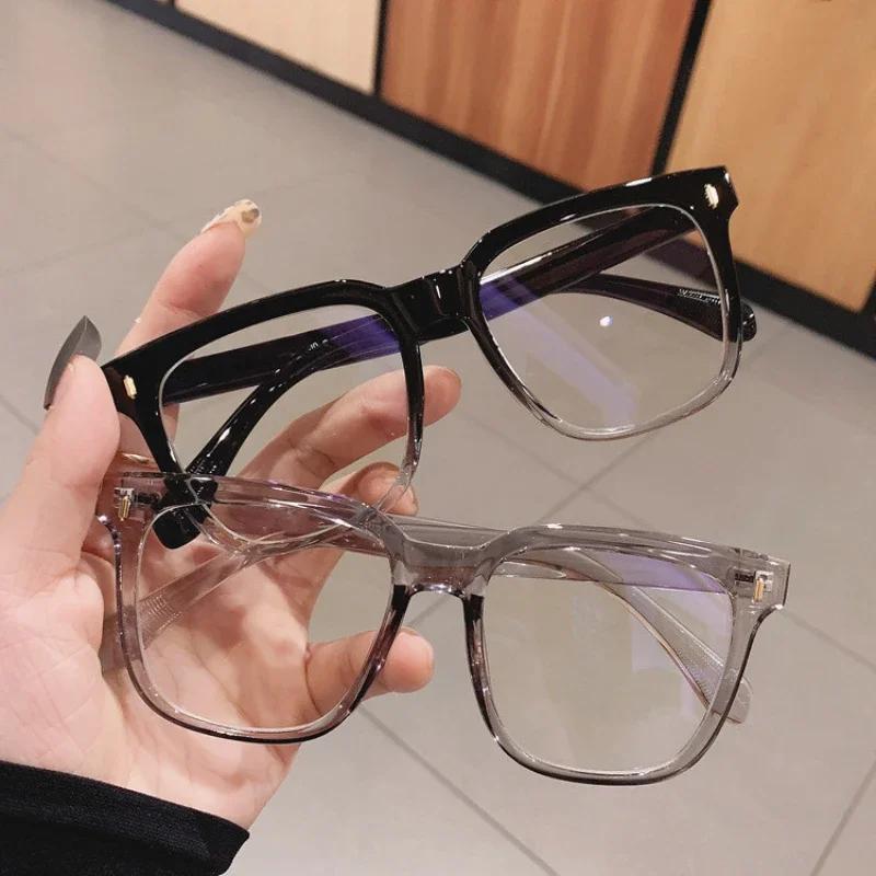 Vintage Oversized Round Frame Myopia Glasses Anti Blue Light Computer Eyewear Classic Transparent Near Sight Glasses Women Men