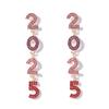 Jewelry Happy New Year Earrings Rhinestone Crystal Party Earrings  New Year