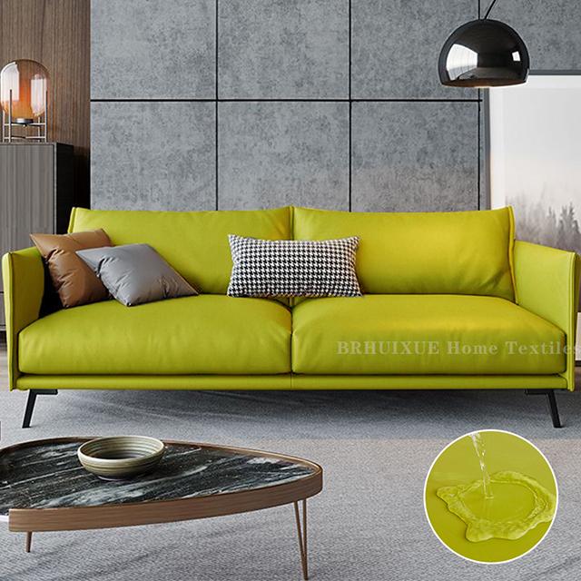 PU Leather Sofa Cover Durable Waterproof Sofa Seat Cushion Cover For Living Room Stretch L-shaped Sofa Slipcovers Protector