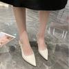 Damen Pointed Toe Stiletto Absatz Mules ohne Fersen – Offene Slip-On Pumps für Kleider