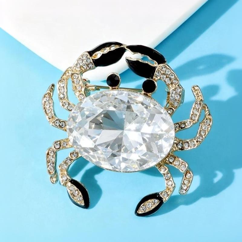 Baroque Luxury Vintage Crab Design Brooch For Men And Women Jewelry Accessories For Wedding Holiday Party Gift