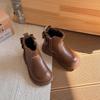 Kids Girls British Style Fleece Lined Soft Sole Princess Martin Ankle Boots