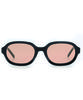Peisyeon Black Oval Orange Lens Sunglasses 9017