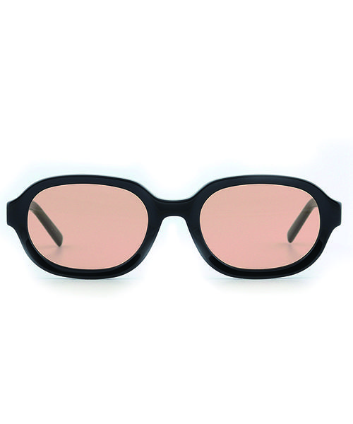 Peisyeon Black Oval Orange Lens Sunglasses 9017