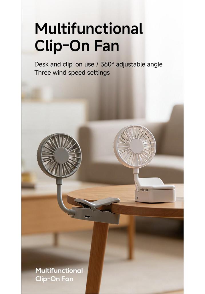 2026 Multi-functional Mini Clasp Fan