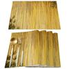 4 Pcs Placemat Brown Bamboo Pattern Table Mat For Dining Table Kitchen Accessories Coffee Tea Coaster